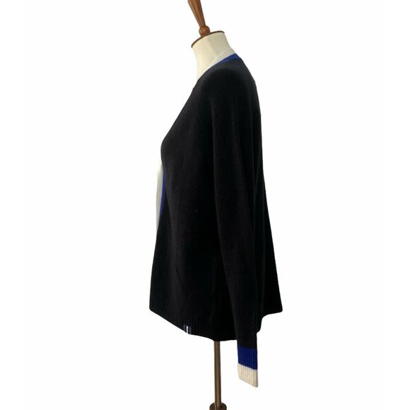 Court & Rowe Womens Stripe Trim Cardigan Sweater Button Up Black S Small - Picture 5 of 8